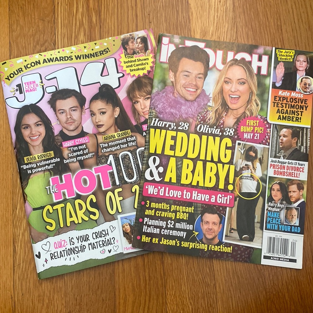 HARRY STYLES inTouch and J-14 Magazine bundle
